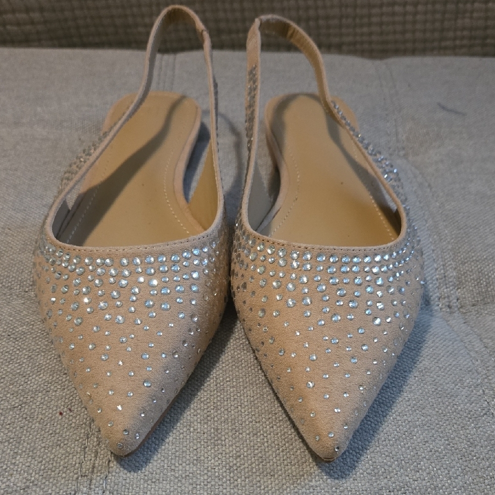 Elegant Tan Slingback Women's Shoes
